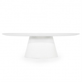 MASA DE DINING ELIN OVALA - OXID DE MAGNEZIU / FIBRA DE STICLA - ALB - 250(L) x 76(h) x 110(l)