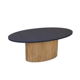 PALAZZO OVAL - NATURAL - LEMN DE TEC - 200(L) x 110(l) x 77(h)