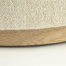 POUF AVAH MARE MANTZ - TESATURA SI FURNIR DIN LEMN DE PIN - BEJ - 80(L) x 80(l) x 35(h) cm - Img 4