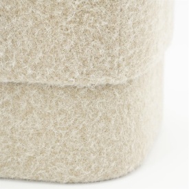POUF KELSO - 100% POLIESTER - TAUPE - 40(L) x 40(l) x 40(h) - Img 4