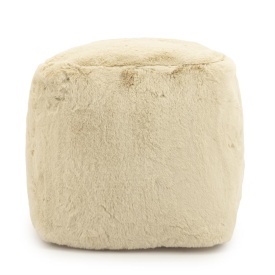 POUF MOSA - 100% POLIESTER - BEJ - 45(L) x 45(l) x 45(h)