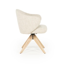 SCAUN CONNOR DONNA - LEMN DE STEJAR SI STOFA - BEJ - 61.5(L) x 60(l) x 81.5(h) cm - Img 9
