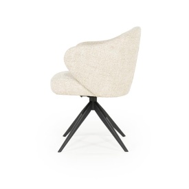 SCAUN CONNOR DONNA - TESATURA SI METAL - BEJ - 61.5(L) x 60(l) x 81.5(h) cm - Img 3