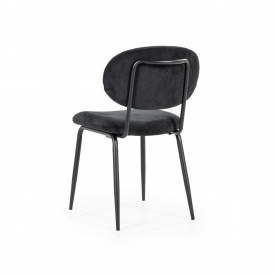 SCAUN COSMO - METAL / TESATURA - NEGRU - 50(L) x 80(h) x 61.5(l) - Img 4