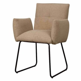 SCAUN DANTE - METAL / MATERIAL - NEGRU / MARO DESCHIS - 67(L) X 88(H) X 70(L) - Img 1