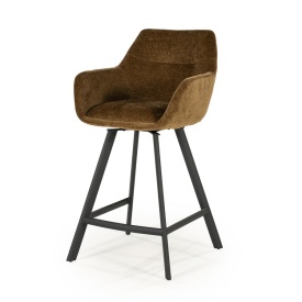 SCAUN DE BAR BLISS CU COTIERE - MUȘTAR - 52(L) x 56.5(l) x 96.5(h)