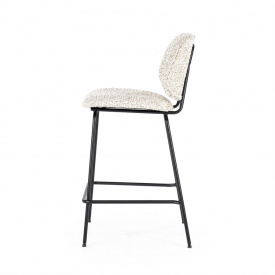 SCAUN DE BAR JON - TESATURA / METAL - ALB MURDAR - 45(L) x 95(h) x 52(l) - Img 3