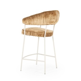 SCAUN DE BAR LIZZY FEMME - TESATURA SI METAL - GALBEN - 55(L) x 53(l) x 96(h) cm - Img 4