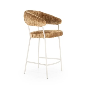 SCAUN DE BAR LIZZY FEMME - TESATURA SI METAL - GALBEN - 55(L) x 53(l) x 96(h) cm - Img 10