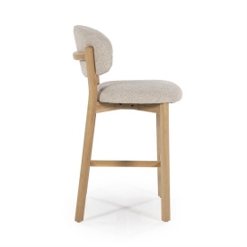 SCAUN DE BAR MIKKY MOON - TESATURA SI STEJAR - TAUPE - 53(L) x 57.5(l) x 97.5(h) cm - Img 9