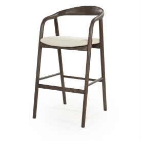 SCAUN DE BAR RAYVEN - LEMN DE FRASIN SI TESATURA - MARO - 55(L) x 62.5(l) x 104(h) cm