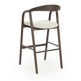 SCAUN DE BAR RAYVEN - LEMN DE FRASIN SI TESATURA - MARO - 55(L) x 62.5(l) x 104(h) cm - Img 5