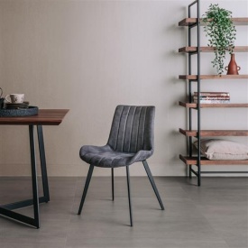 SCAUN ELJAS SAVANNAH - METAL / MATERIAL - NEGRU / ANTRACIT - 59(L) X 81(H) X 53(L) - Img 2
