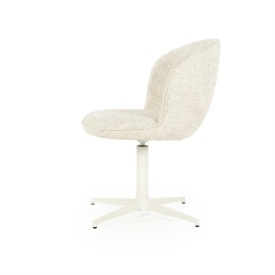 SCAUN ESMEE DONNA - TESATURA SI FIER - BEJ - 55.5(L) x 64.5(l) x 83(h) cm - Img 4
