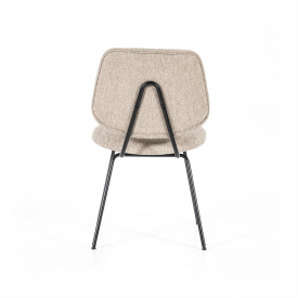 SCAUN LYNN - METAL / LEMN / TESATURA 100% POLIESTER - BEJ - 49.5(L) x 82(h) x 58(l) - Img 8