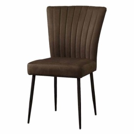 SCAUN NAVARRA - METAL / MATERIAL - NEGRU / MARO - 60(L) X 89(H) X 52(L)