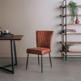 SCAUN NAVARRA - METAL / MATERIAL - NEGRU / MARO DESCHIS - 60(L) X 89(H) X 52(L) - Img 2