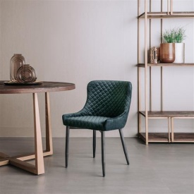 SCAUN OLEDO BLUVEL - METAL / MATERIAL - NEGRU / VERDE - 60(L) X 80(H) X 52(L) - Img 2