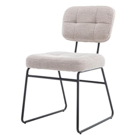 SCAUN PADOLA ALPINE - METAL / MATERIAL - NEGRU / BEJ - 62(L) X 87.5(H) X 50.5(L)