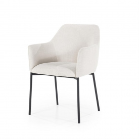 SCAUN PAUL - METAL / LEMN / TESATURA 100% POLIESTER - ANTRACIT - 58(L) x 82(h) x 60(l) - Img 1