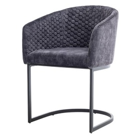 SCAUN PELLARO ADORE - METAL / MATERIAL - NEGRU / GRI - 56(L) X 79(H) X 57.5(L) - Img 1