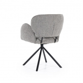 SCAUN PIVOTANT ROSALIN LUNA - METAL / LEMN / TESATURA 100% POLIESTER - GRI - 60.5(L) x 83.5(h) x 61(l) - Img 5