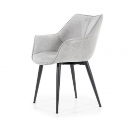 SCAUN SANDY - METAL / LEMN / TESATURA 100% POLIESTER - ALB MURDAR - 67(L) x 83(h) x 64.5(l) - Img 2
