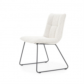 SCAUN SELLA - METAL / TESATURA - ALB - 51(L) x 82(h) x 63(l) - Img 2