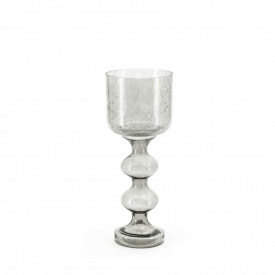 SUPORT LUMANARI ROMA MIC - STICLA RECICLATA - TRANSPARENT - 18(L) x 45(h) x18(l) - Img 1