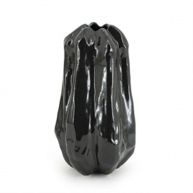 VAS ALBA MARE - CERAMICA - NEGRU - 19.5(L) x 34.8(h) x 19(l) - Img 1