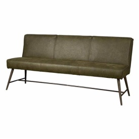 BANCA BELMONTE 185 CHEROKEE - METAL / MATERIAL - NEGRU / VERDE - 62(L) X 86(H) X 185(L)