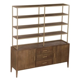 BIBLIOTECA BELVEDERE - LEMN DE MANGO [FSC] - NATURAL - 180(L) x 200(h) x 15(l) - Img 1
