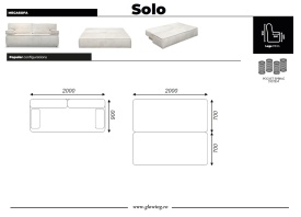 CANAPEA EXTENSIBILA SOLO - 200(L) x 95(h) x 90(l) (cm) - Img 3