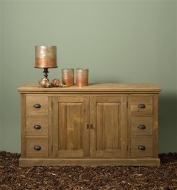 COMODA BOLOGNA - LEMN DE TEC RECICLAT / METAL - MARO NATURAL - 160(L) x 90(h) x 50(l) - Img 2