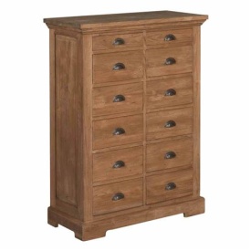 COMODA BOLOGNA - LEMN DE TEC RECICLAT - NATURAL - 88(L) x 120(h) x 43(l) - Img 1