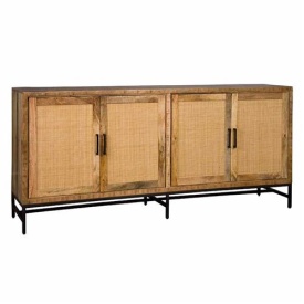 COMODA CARINI - LEMN / METAL - NATURAL - 200(L) x 90(h) x 45(l)
