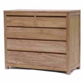 COMODA CORONA - LEMN DE TEC [FSC] SLEFUIT FIN - NATURAL - 110(L) x 95(h) x 50(l)