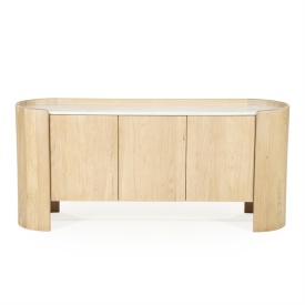 COMODA DON - LEMN DE STEJAR SI MARMURA - MARO - 165(L) x 45(l) x 75(h) cm - Img 1