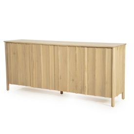 COMODA JAKE - LEMN SI FURNIR DE STEJAR - NATURAL - 183(L) x 47(l) x 80(h) cm - Img 2