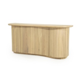 COMODA JOSH - LEMN SI FURNIR DE STEJAR - NATURAL - 180(L) x 50(l) x 80(h) cm - Img 2