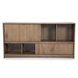 COMODA MILO - LEMN SI FURNIR DE STEJAR - MARO - 180(L) x 42(l) x 90(h) cm - Img 1