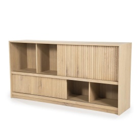 COMODA MILO - LEMN SI FURNIR DE STEJAR - NATURAL - 180(L) x 42(l) x 90(h) cm - Img 8