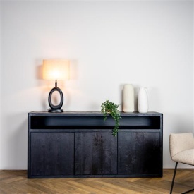 COMODA TENNA - LEMN DE MANGO [FSC] / METAL - NEGRU - 180(L) x 85(h) x 45(l) - Img 2