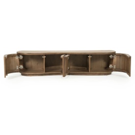 COMODA TV JOSH - LEMN SI FURNIR DE STEJAR - MARO - 180(L) x 42(l) x 43(h) cm - Img 6