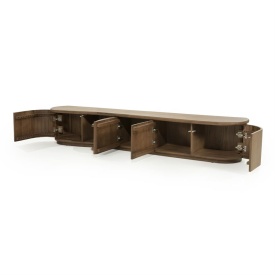 COMODA TV JOSH - LEMN SI FURNIR DE STEJAR - MARO - 240(L) x 42(l) x 43(h) cm - Img 7