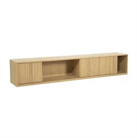 COMODA TV MILO - LEMN SI FURNIR DE STEJAR - NATURAL - 240(L) x 42(l) x 43(h) cm - Img 5