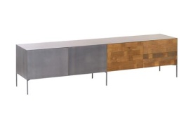 COMODA TV PANDORA - LEMN DE TEC / METAL - MULTICOLOR - 221(L) X 55(H) X 45(L) CM