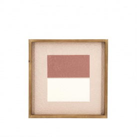 DECORATIUNE PENTRU PERETE LAGOM MICA - LEMN/TEXTIL - MULTICOLOR - 40(L) x 3(h) x 40(l) - Img 1