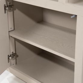 DULAP HELSINKI - LEMN SI FURNIR DE STEJAR - TAUPE - 120(L) x 42(l) x 170(h) cm - Img 6
