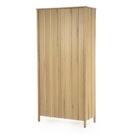 DULAP JAKE - LEMN SI FURNIR DE STEJAR - NATURAL - 102(L) x 47(l) x 210(h) cm - Img 2